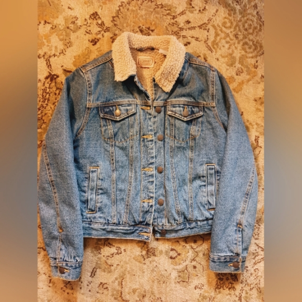 Womens sherpa lined jean jacket sz small
